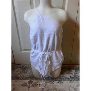 Y2K Abercrombie & Fitch White Linen Blend Cottagecore Coastal Cowgirl Size Small